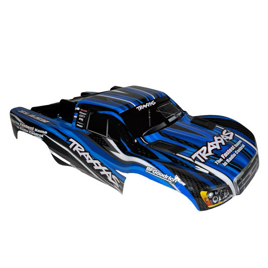 Fits Traxxas 1/10 Slash Blue Black Body w/ Clipless Mounts 4wd 2wd 4x4 VXL XL5