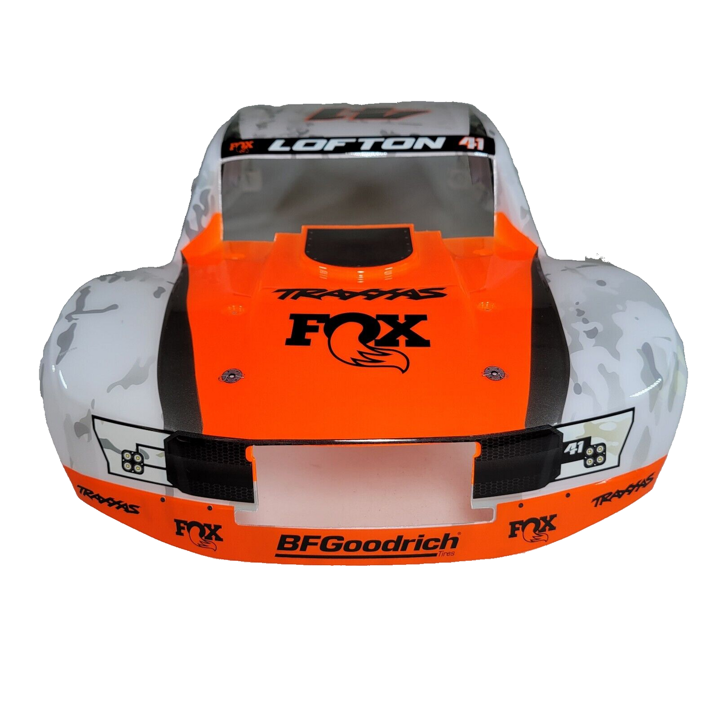 Fits Traxxas Unlimited Desert Racer UDR Orange White Body FOX Edition Painted