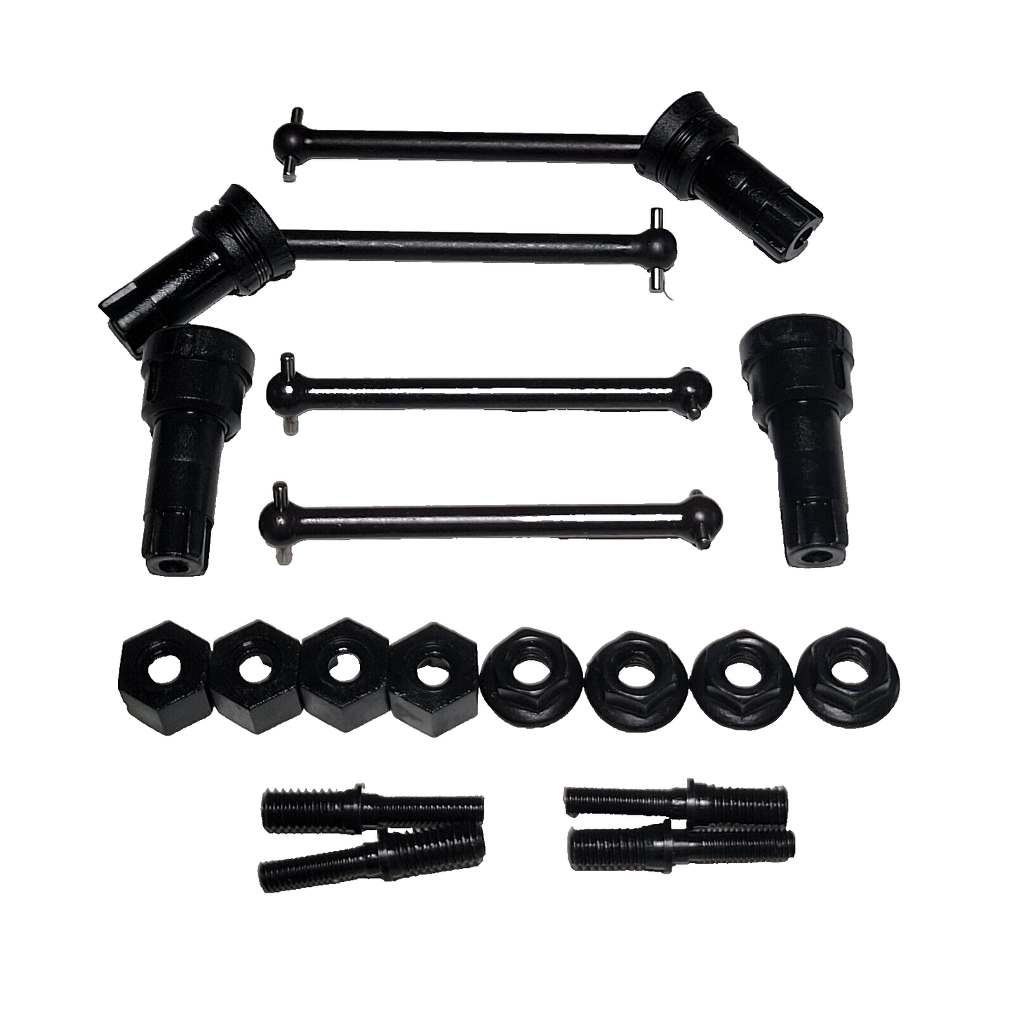 Losi Nascar Grom Driveshafts Axles Dog Bone Wheel Hexes & Nuts Set Front & Rear