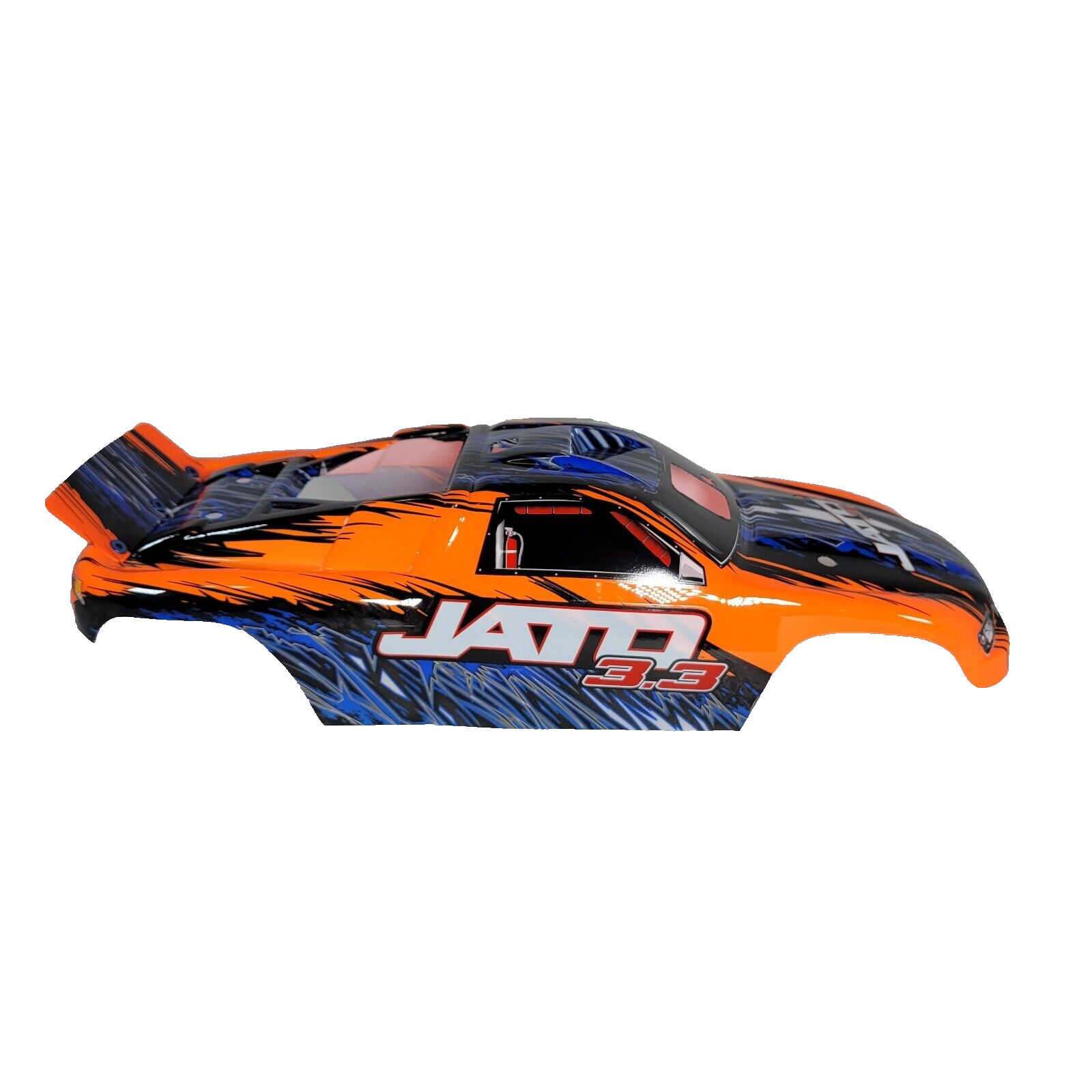 Fits Traxxas Jato 3.3 Orange Black Body ProGraphix Factory Painted w/ Decals