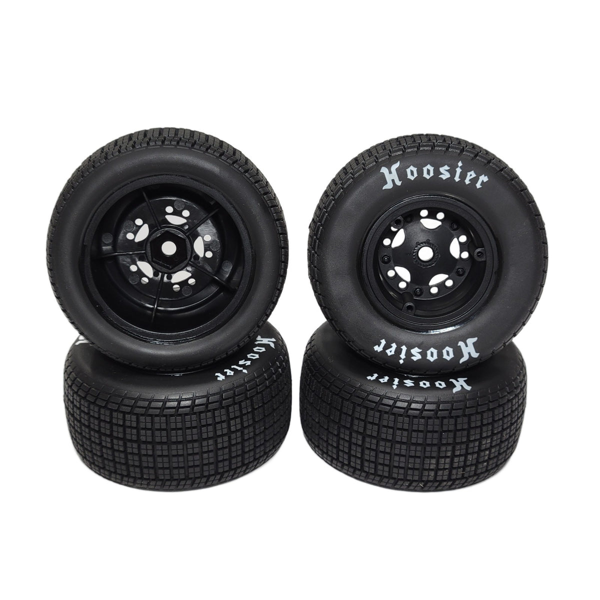 Losi 22s Late Model Hoosier Soft Tires & Wheels 12mm Front & Rear DLM LOS-4247