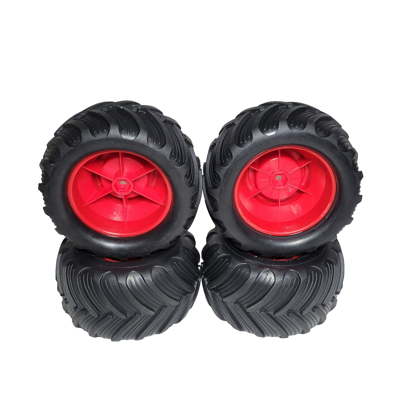 Fits Traxxas Stampede XL5 Tires & RED Wheels VXL 2wd Monster Truck 12mm Hubs