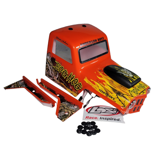 Losi LMT Bog Hog Body Factory Painted Orange Shell With LED Lights Mega Truck