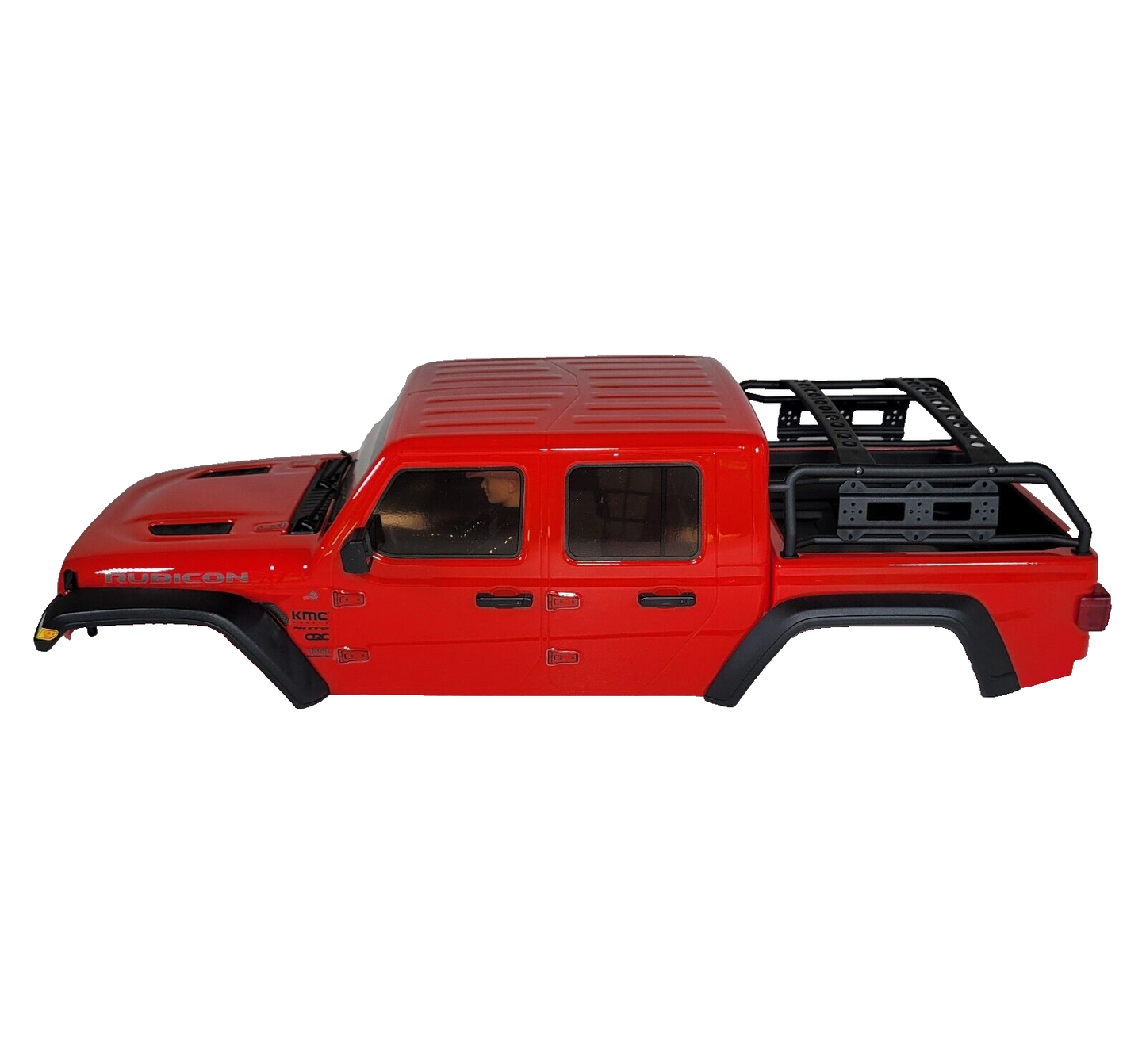 Axial SCX10 iii Jeep JT Gladiator Red Body w/ Interior Roll Cage & LED Lights