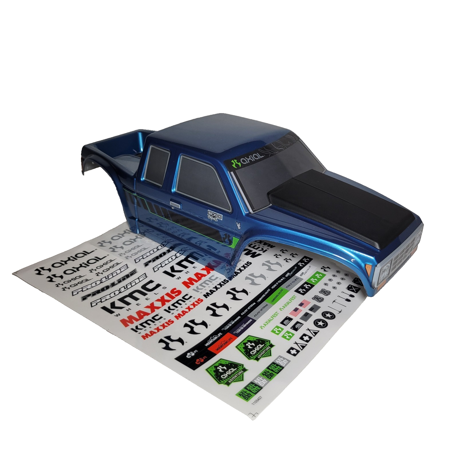 Axial SCX10 iii Coyote Body Blue Factory Painted & Decaled With Clipless Mounts