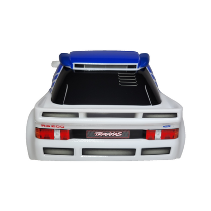 Fits Traxxas Mini Rally RS200 Body Clipless Factory Painted White & Blue 10812
