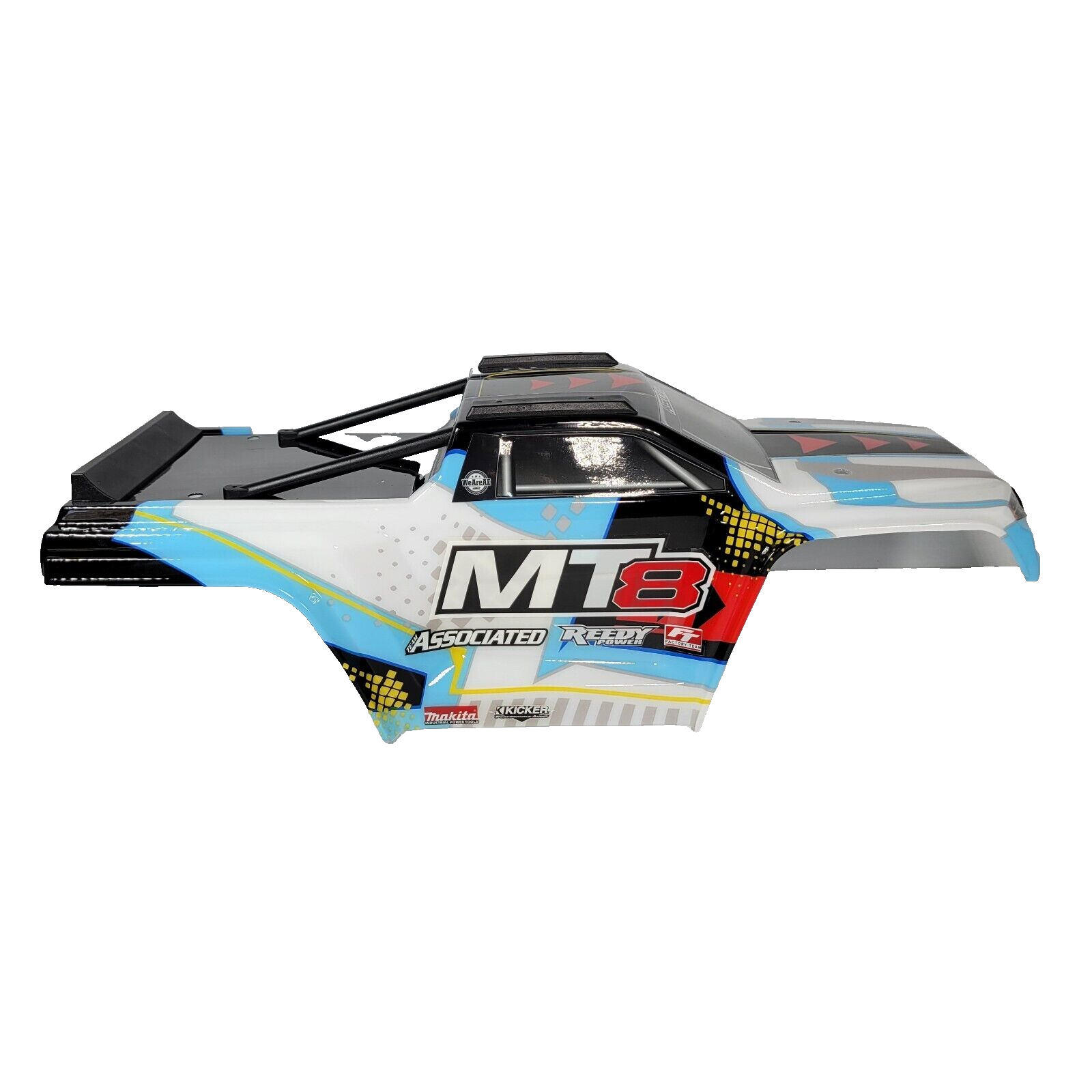 Team Associated Rival MT8 Pre-Painted Blue White Body Set w/ Decals ASC25921