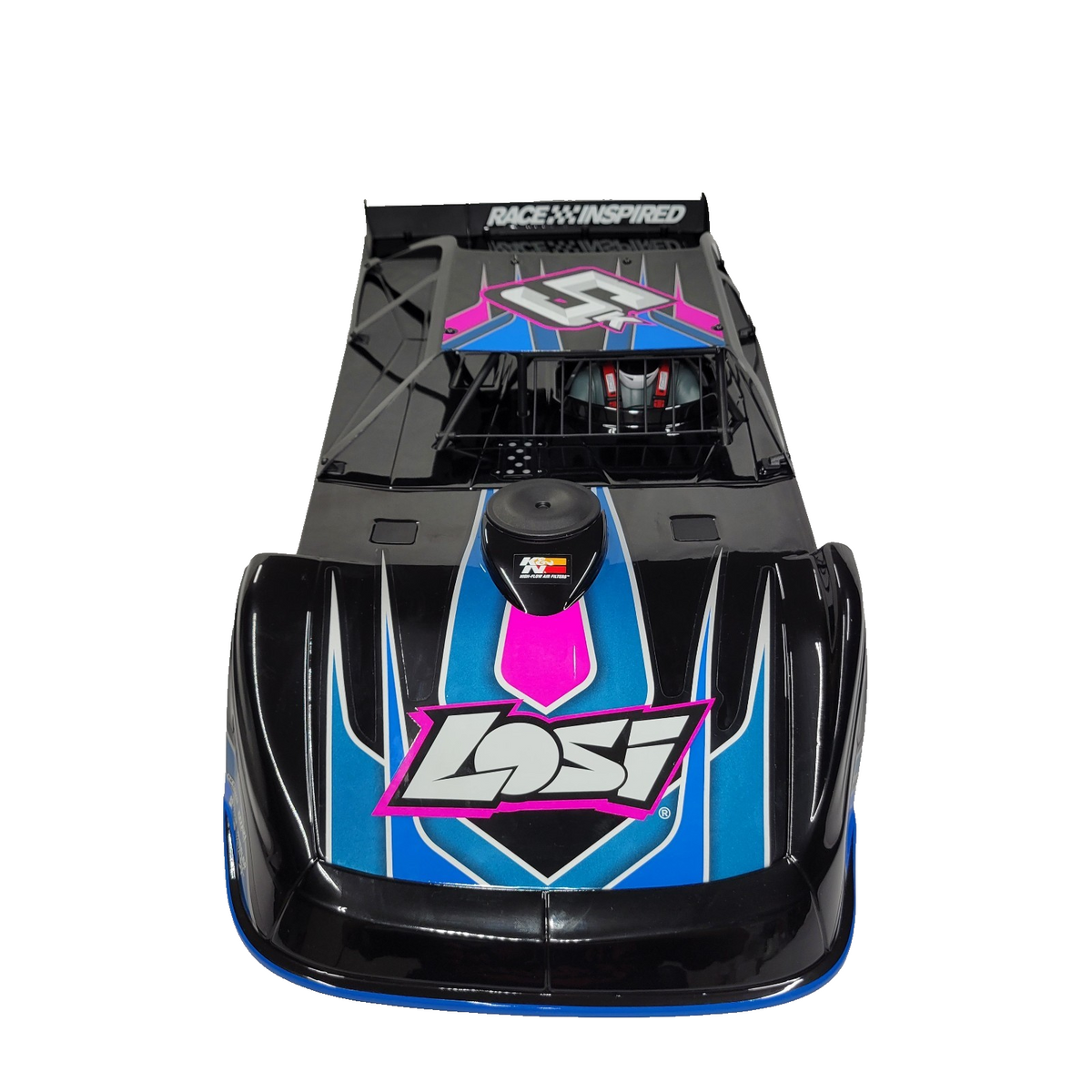 Losi 22s Late Model Body Factory Assembled & Decaled Blue Cage Interior Driver