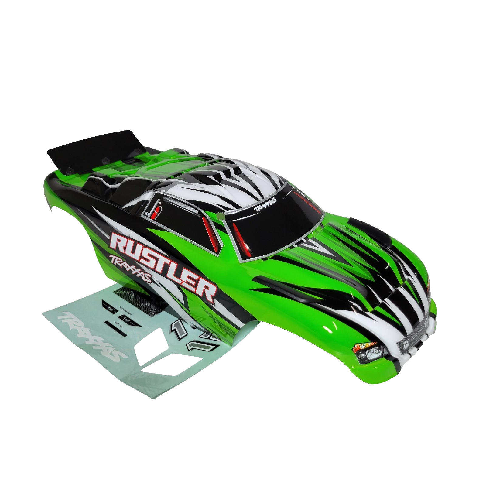 Fits Traxxas 2wd Rustler XL5 Clipless Body Green Blue Factory Painted Decal BL2s