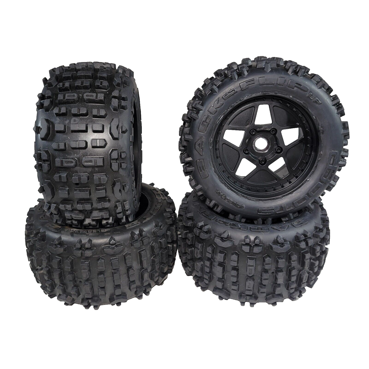 Arrma OUTCAST 4S V2 BLX DBoots Backflip LP Tires & Wheels Front Rear 4X4 Kraton