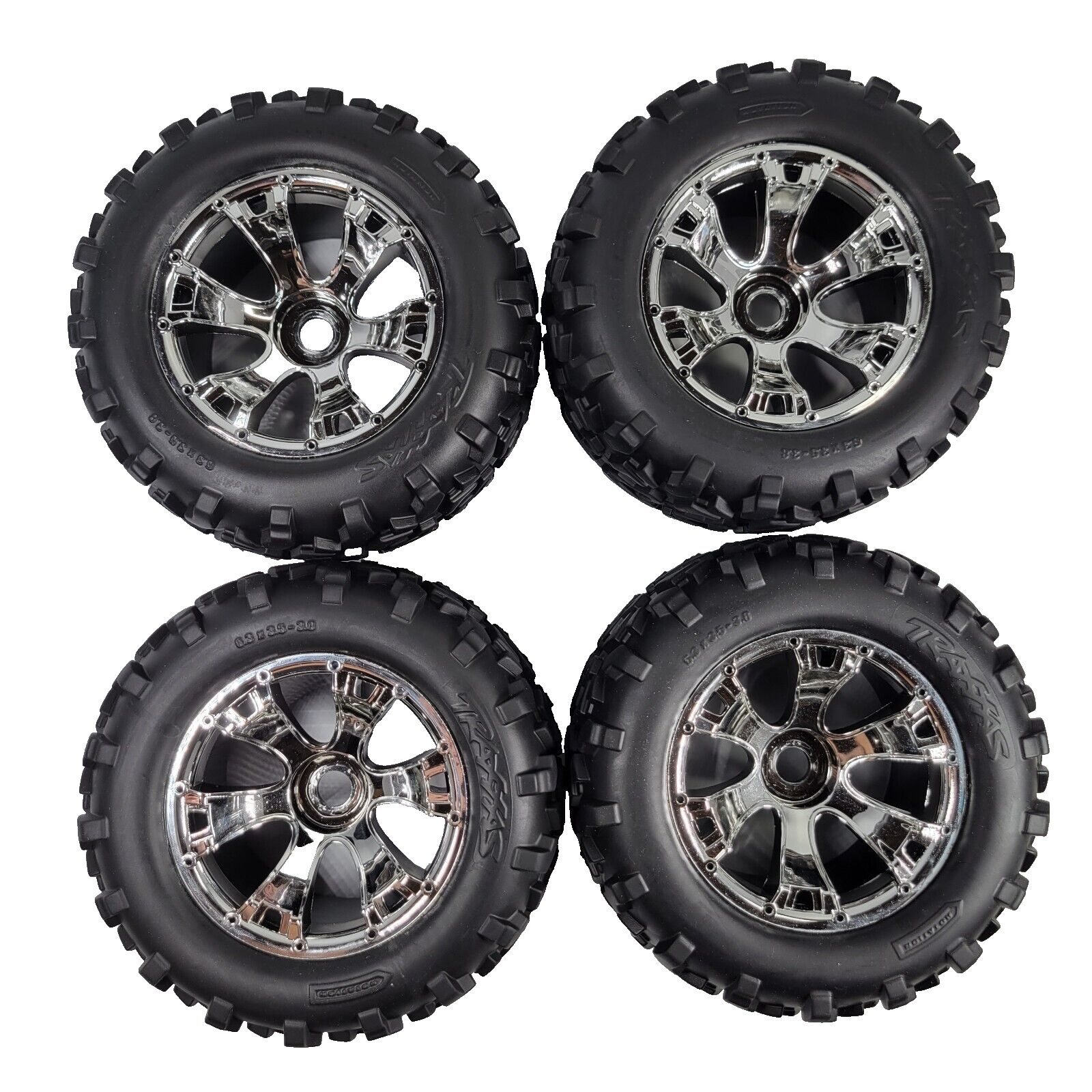 Fits Traxxas Revo 3.3 Tires & 17mm Geode Wheels 6.3 E-Revo E-Maxx Sledge 53097-3