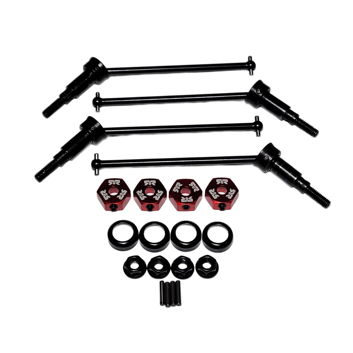 Arrma Mini Kraton 1/16th Metal Driveshafts Axles 71mm Stub CVD Axle 12mm Hexes