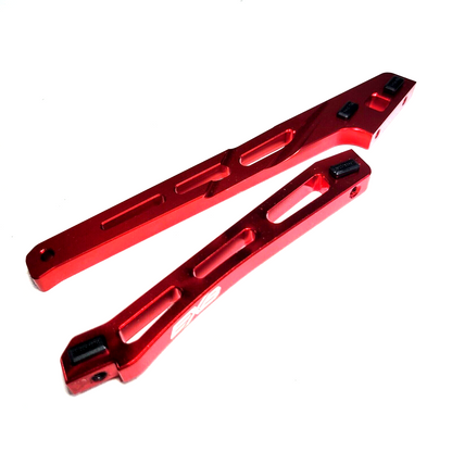 Arrma Kraton 6s EXB Chassis Braces / Supports Red Aluminum V2 & Mounts