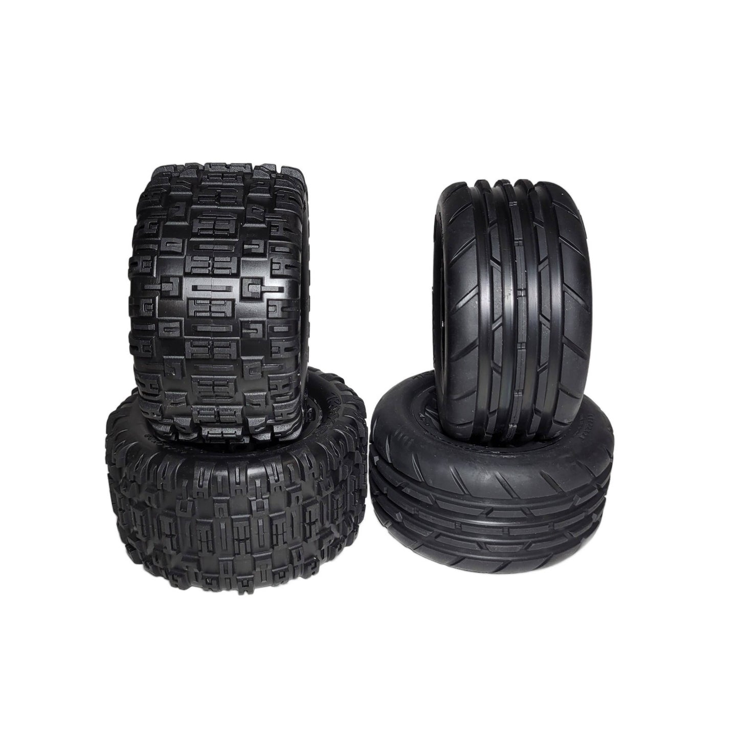 Fits Traxxas Rustler VX3 2wd Front Rear Sledgehammer Tires & 2.8 12mm Wheels XL5