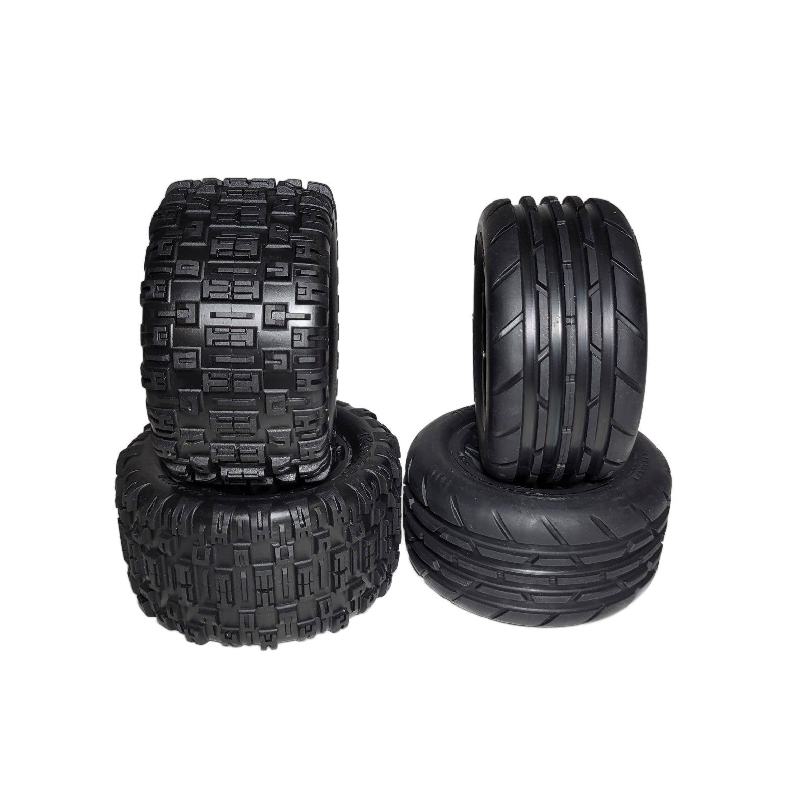 Fits Traxxas Rustler VX3 2wd Front Rear Sledgehammer Tires & 2.8 12mm Wheels XL5