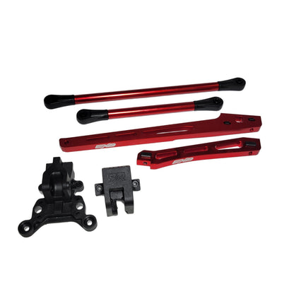 Arrma Talion 6s EXB V6 Chassis Braces Front Rear Supports Red Aluminum & Mounts