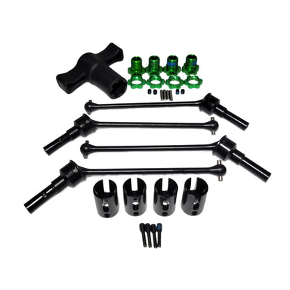 Fits Traxxas 1/10 Wide-Maxx Metal Drive Shafts 17mm Hex & Drivecups Front & Rear