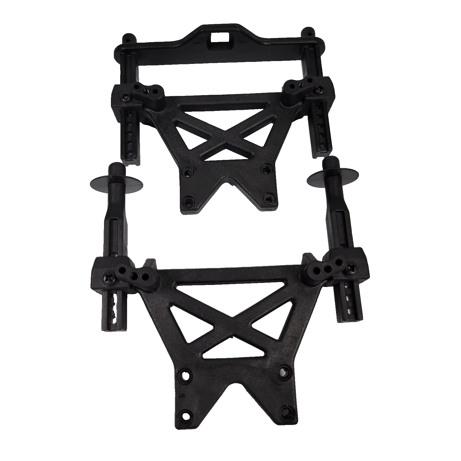 Fits Traxxas T-Maxx 3.3 Shock Towers Body Mounts Front & Rear Fits 3906 E-Maxx