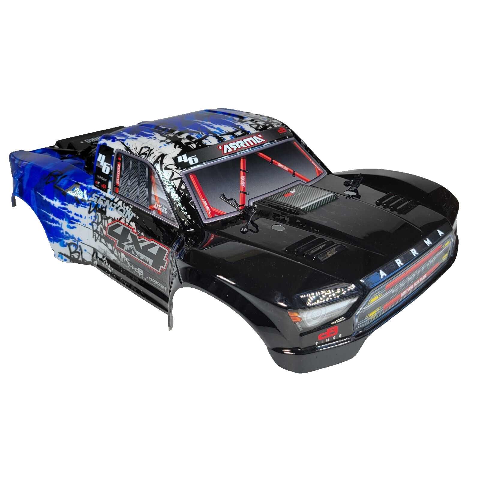 Arrma Senton 4X4 BLX Body Blue Black White Factory Painted Decaled Body Shell