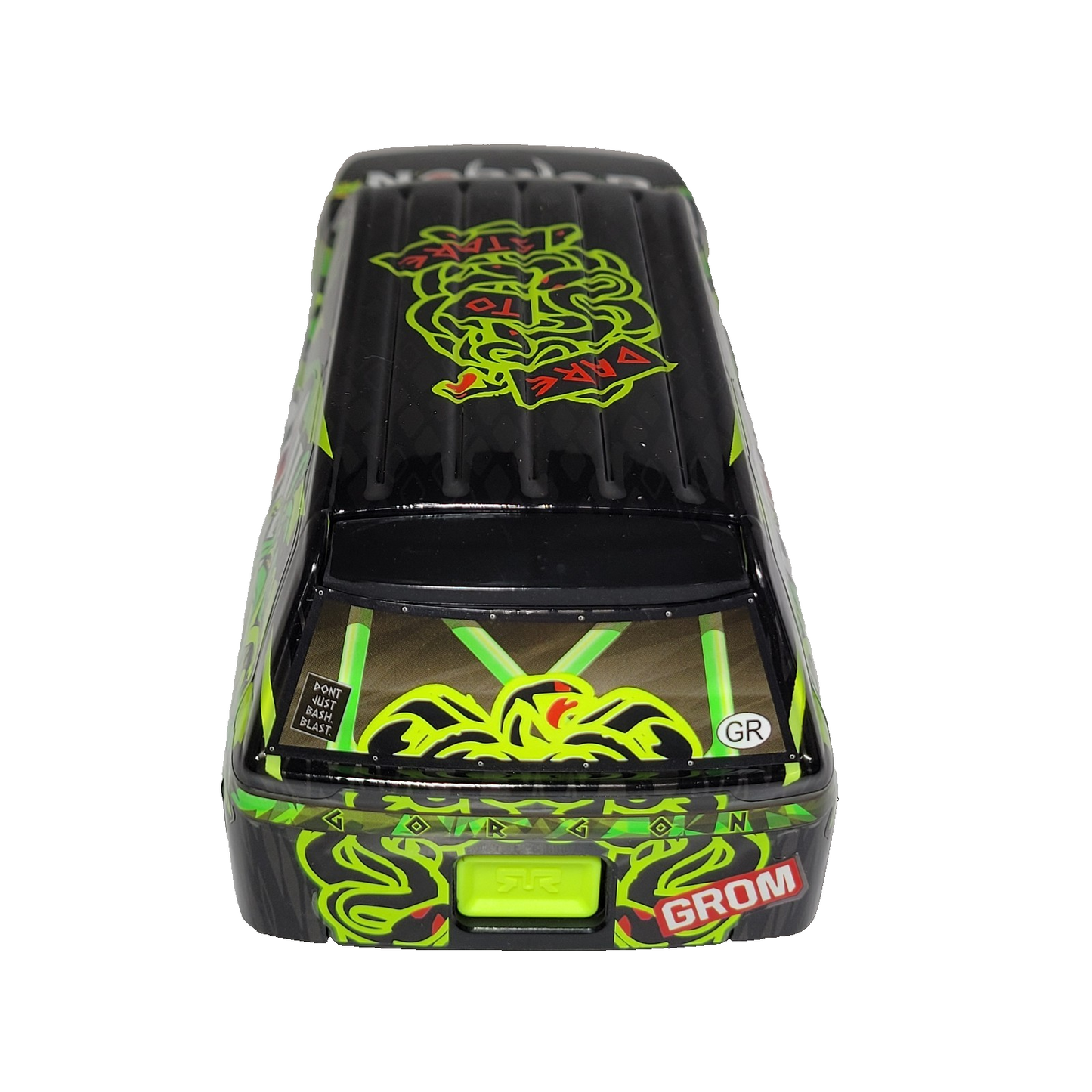 Arrma Gorgon Grom 1/16th Body Factory Painted Yellow Black With Internal Cage