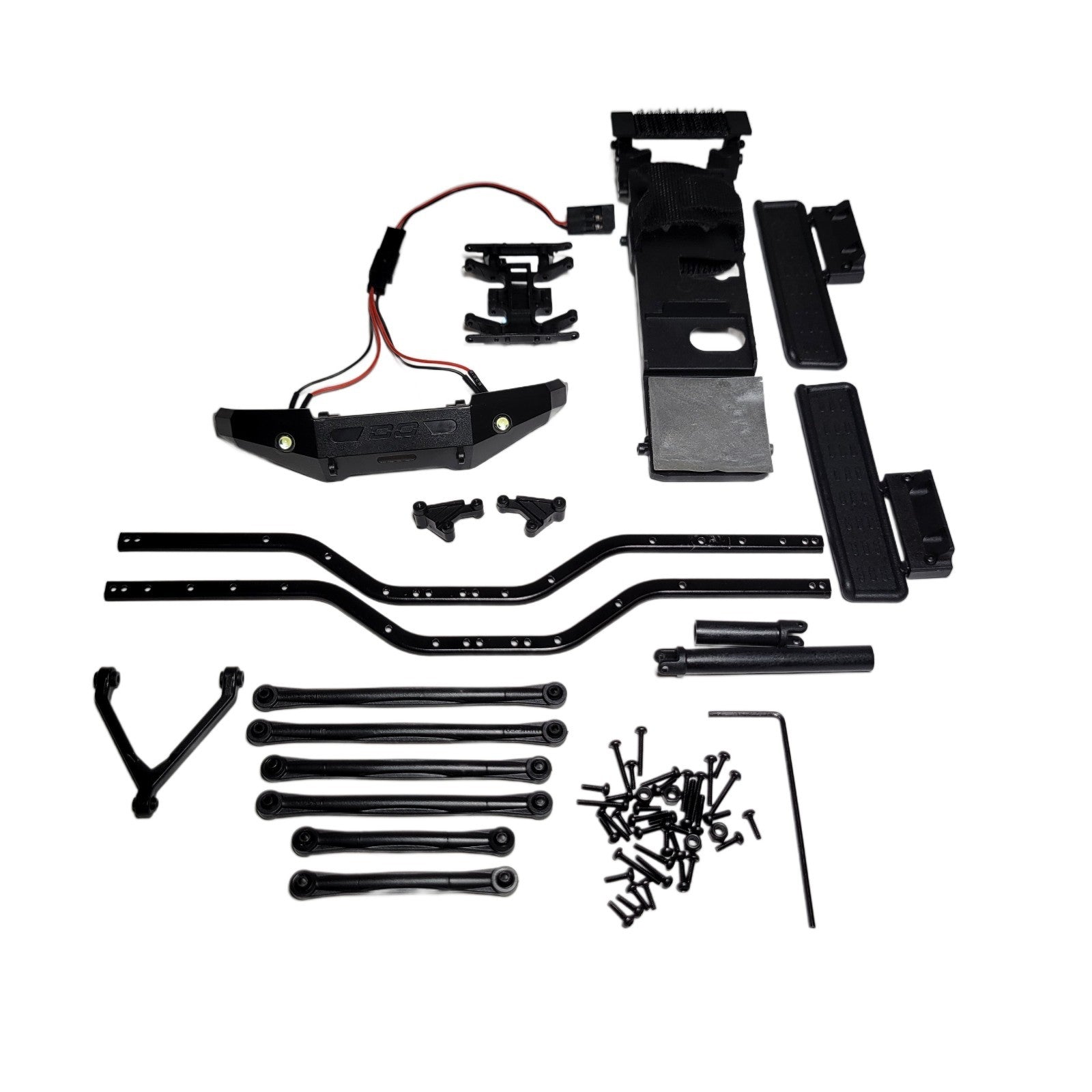 Axial SCX24 Lexus GX 470 Chassis Frame Rails Battery Tray Screws Bumpers Lights