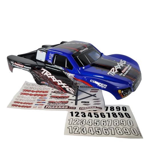 Fits Traxxas NITRO Slash 3.3 2wd Body Shell Blue Silver Black Red Painted Decal