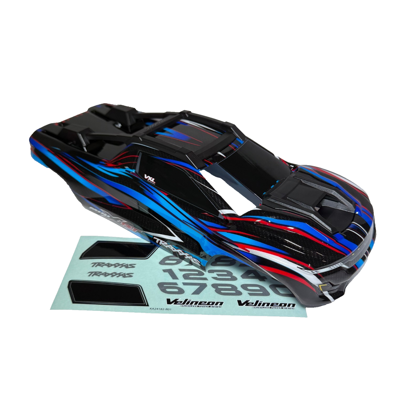 Fits Traxxas Mini XRT Clipless Body Factory Painted Blue Red Black Decals