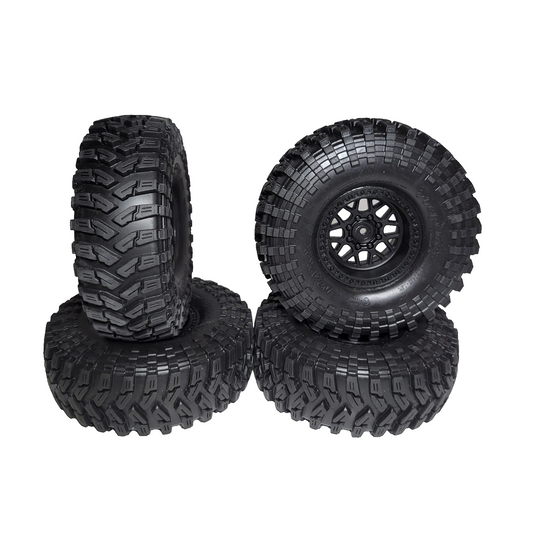 Axial SCX10 iii Coyote Maxxis Trepador G8 Tires 1.9" KMC 12mm Wheels Front Rear