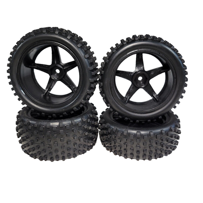 Redcat Racing Tornado EPX Pro Buggy Tires & 12mm Black Wheels Front & Rear