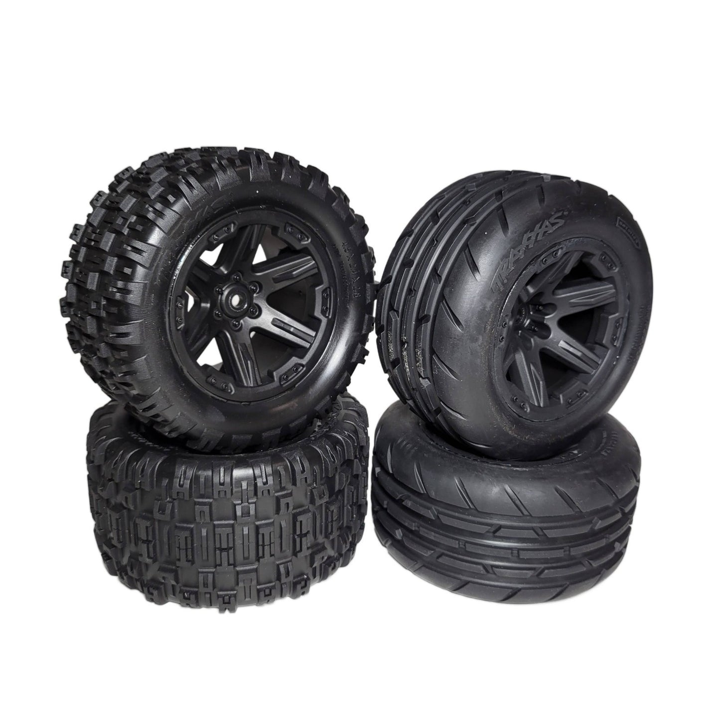 Fits Traxxas Rustler VX3 2wd Front Rear Sledgehammer Tires & 2.8 12mm Wheels XL5