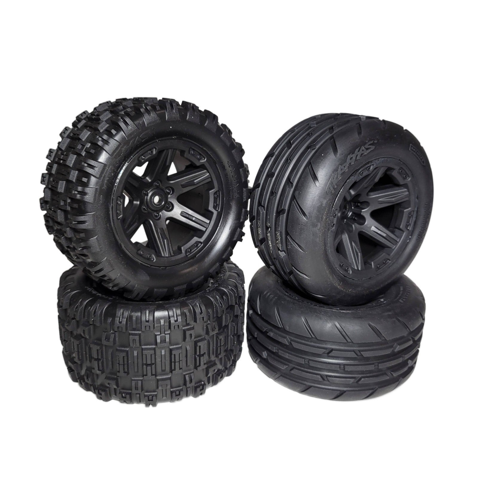 Fits Traxxas Rustler VX3 2wd Front Rear Sledgehammer Tires & 2.8 12mm Wheels XL5