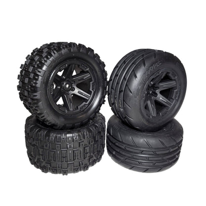 Fits Traxxas Rustler VX3 2wd Front Rear Sledgehammer Tires & 2.8 12mm Wheels XL5