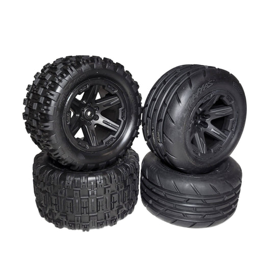 Fits Traxxas Rustler VX3 2wd Front Rear Sledgehammer Tires & 2.8 12mm Wheels XL5