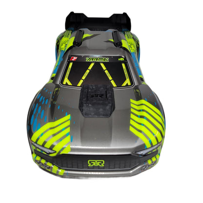 Arrma Vorteks 223S 4x4 v4 BLX Clipless Body Shell Yellow Silver Painted Spoiler