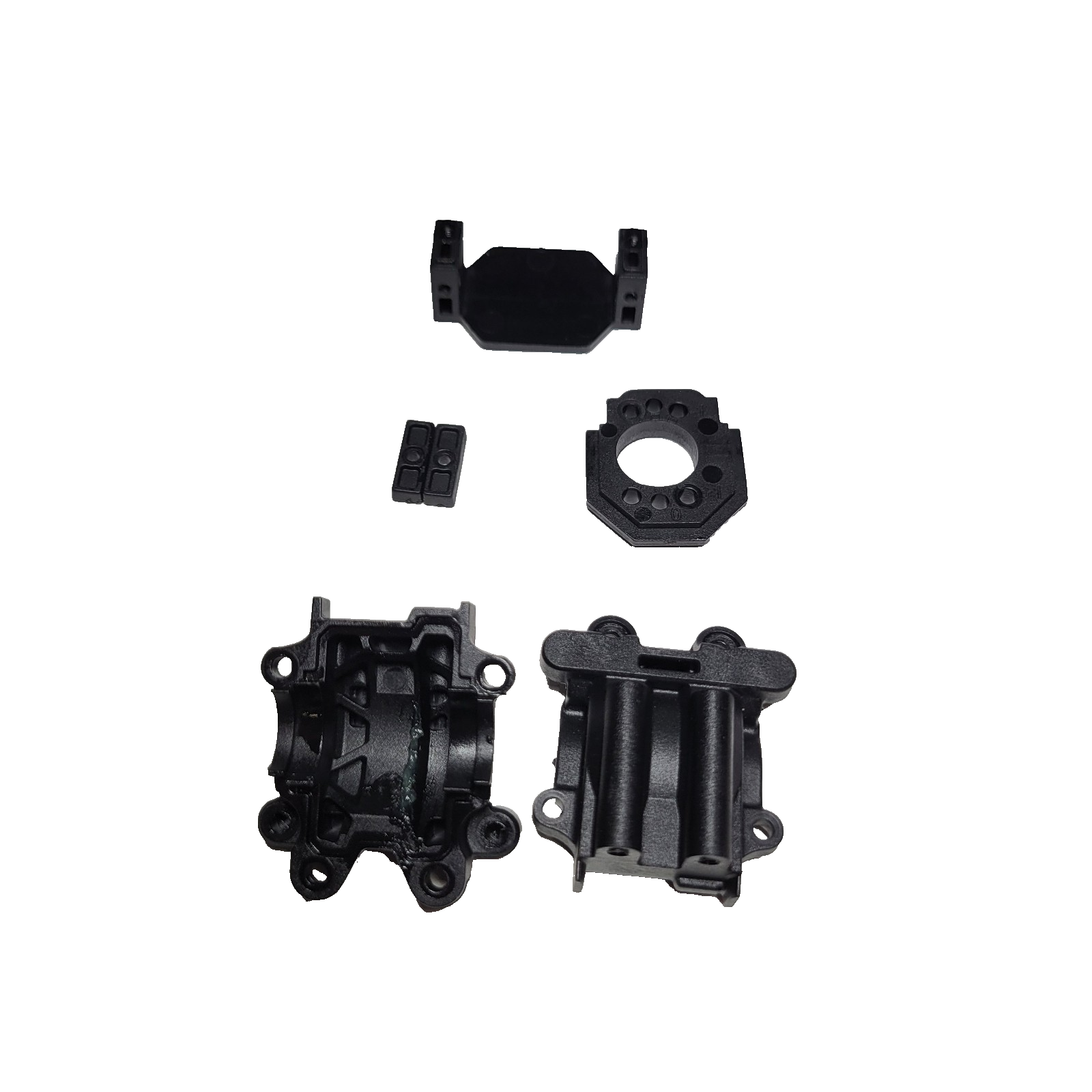 Losi Late Model Chassis Top Deck Diff Covers Motor & Servo Mounts Battery Strap