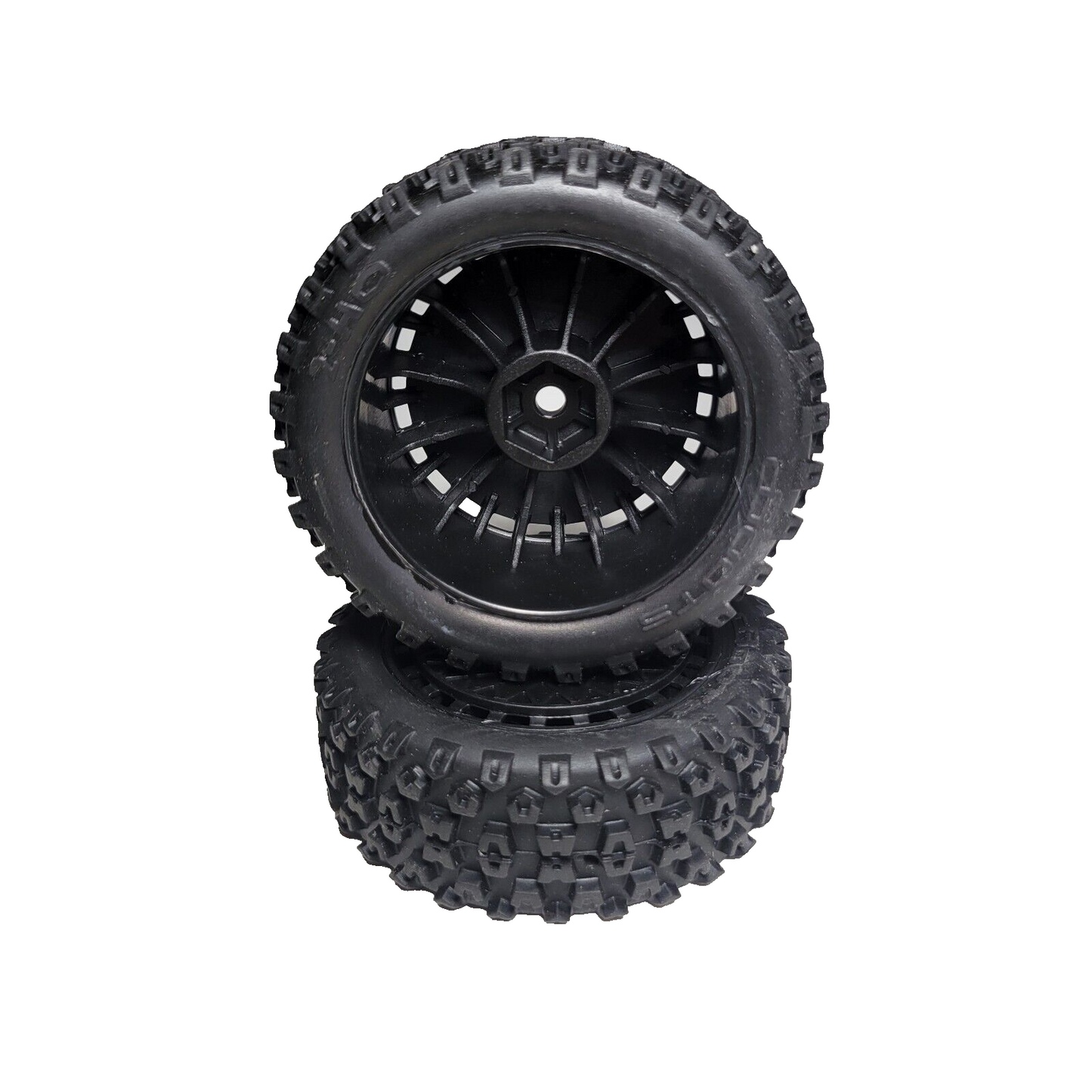 Arrma Typhon Grom 223s BLX 1/18th Tires Dboots '2-HO' & Black 12mm Wheels