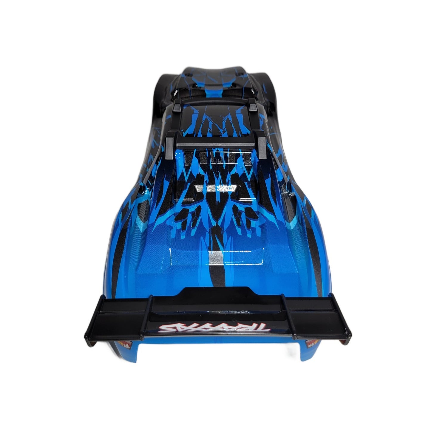 Fits Traxxas Rustler 4X4 VX3 Blue Black Body NEW ClipLess Mount (ONLY FITS VX3)