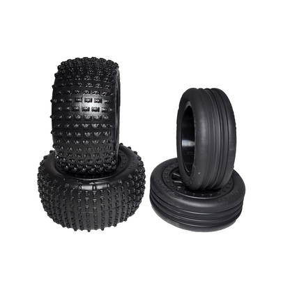 Fits Traxxas XL-5 Bandit Front & Rear Alias Tires & Tracer 2.2" Black Wheels