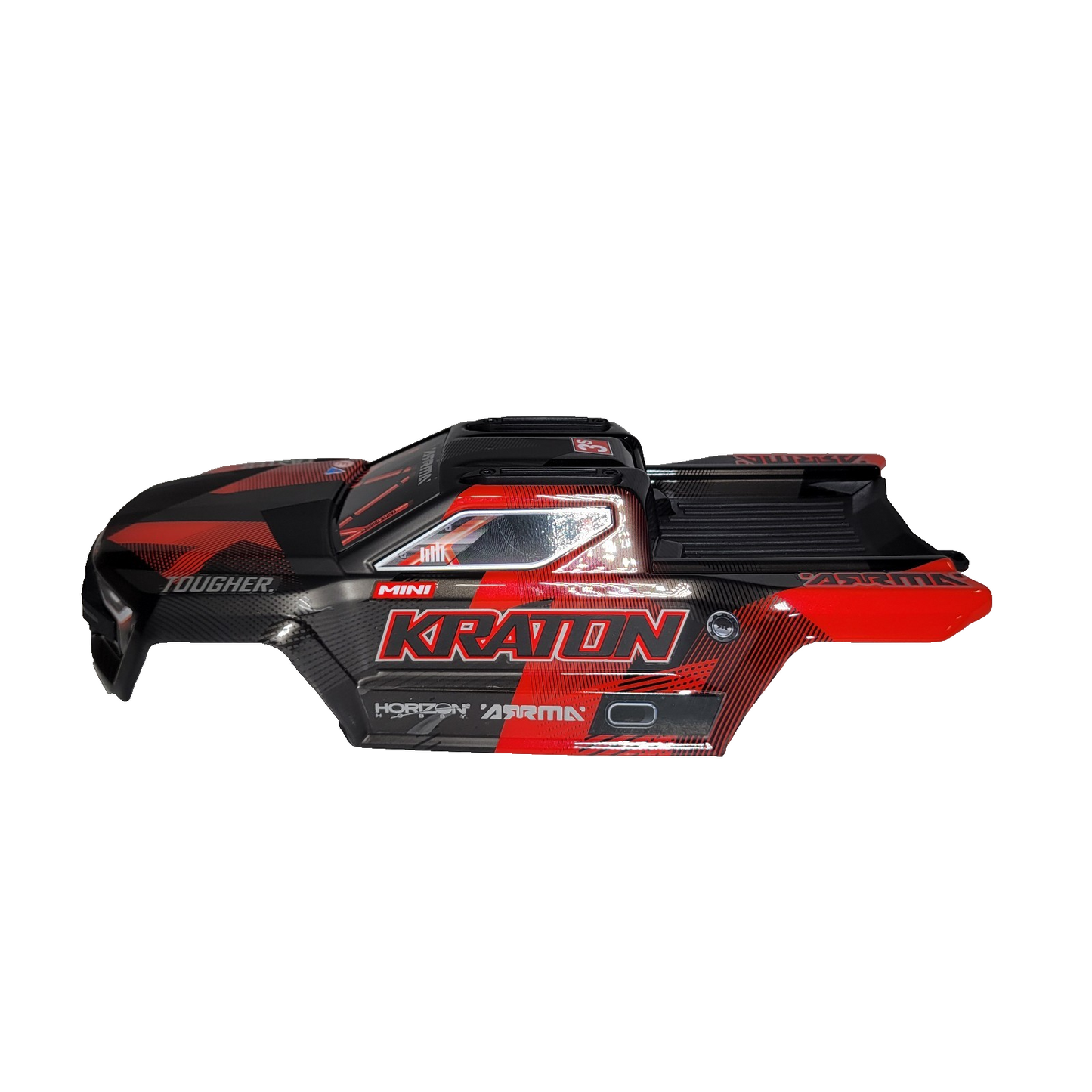 Arrma Mini Kraton 1/16th Body Factory Painted Red & Black Clipless ARA-2652