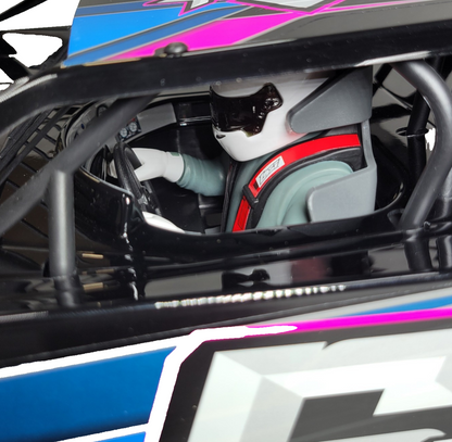 Losi 22s Late Model Body Factory Assembled & Decaled Blue Cage Interior Driver