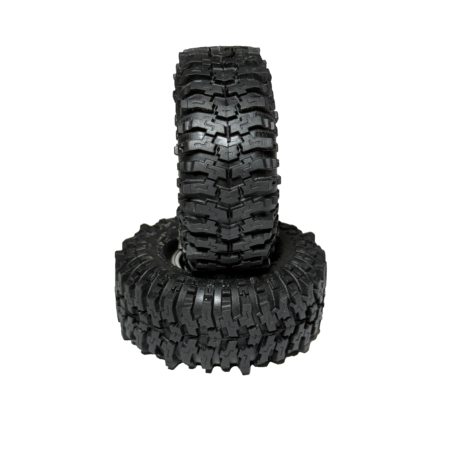 Fits Traxxas Trx-4M High Trail K10 Baja Pro Tires & 7mm Satin Chrome Wheels F150