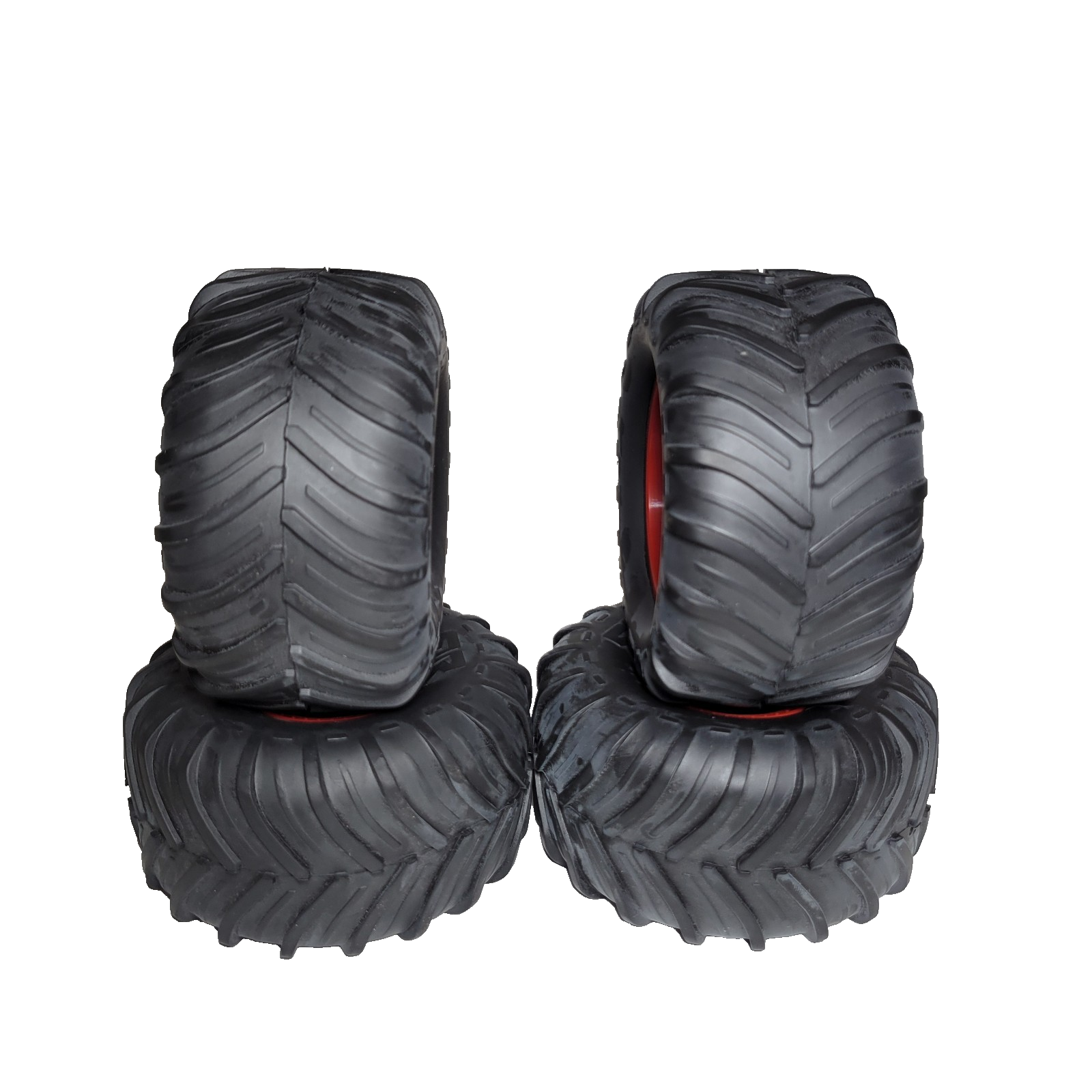 Arrma Gorgon dBoots Chevron MT Glued Tires & RED 14mm Hex Wheels 1/10 ARA-2534