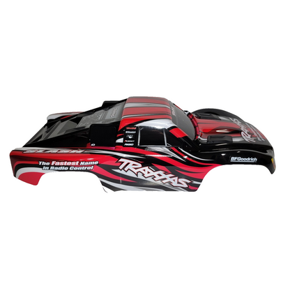 Fits Traxxas 1/10 Slash Red Black Body w/ Clipless Mounts 4wd 2wd 4x4 VXL XL5