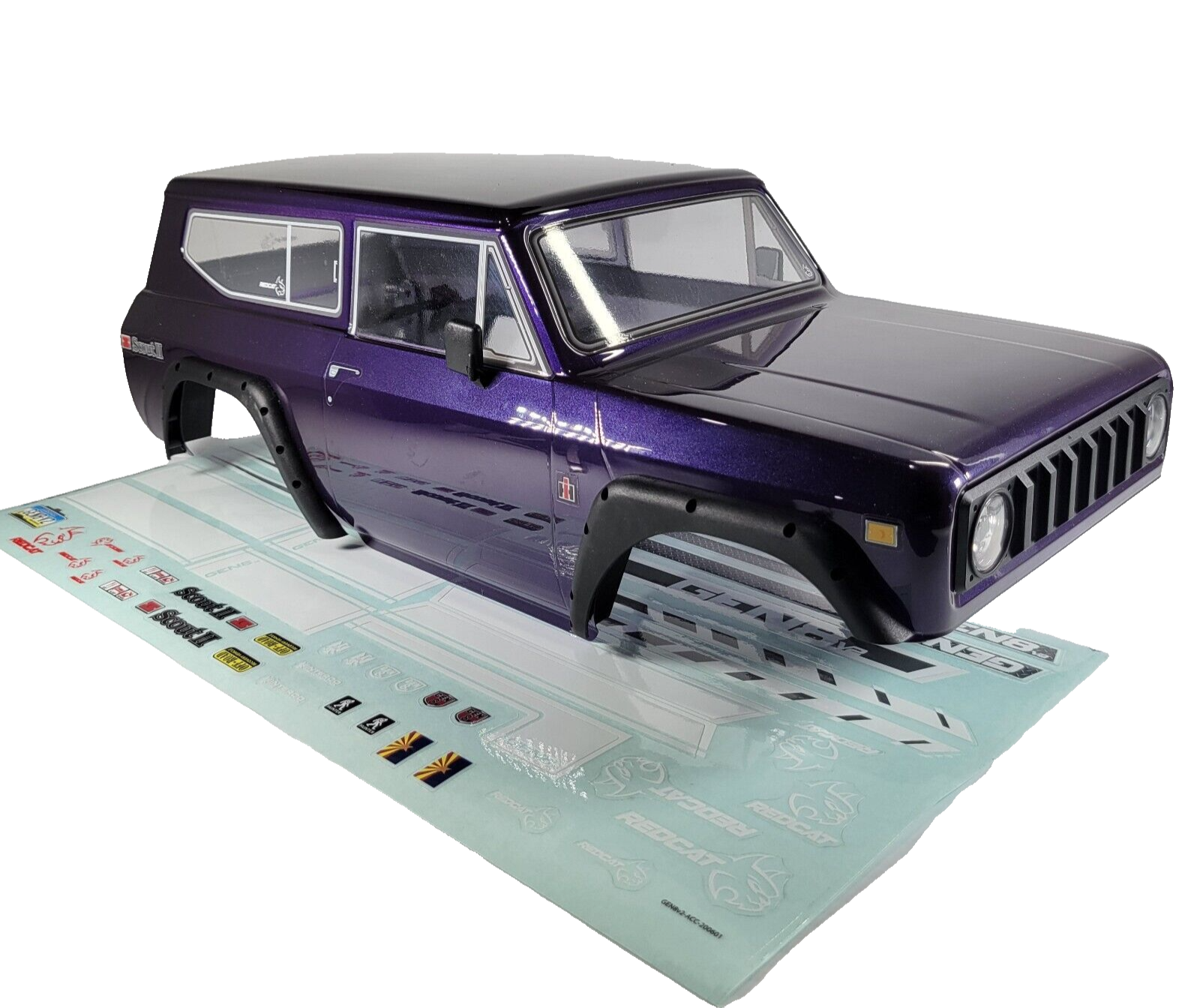 Redcat Racing GEN 8 Scout II V2 1/10 Factory Painted Crawler Body Purple Decals