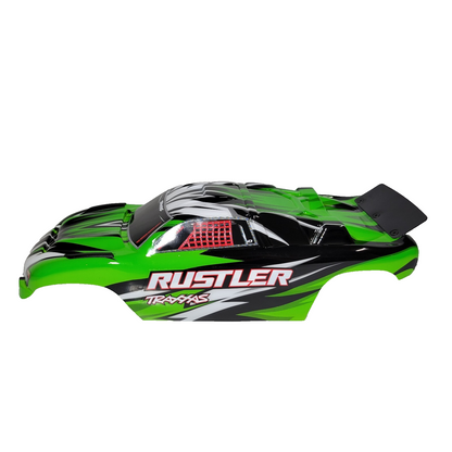 Fits Traxxas 2wd Rustler XL5 Clipless Body Green Blue Factory Painted Decal BL2s