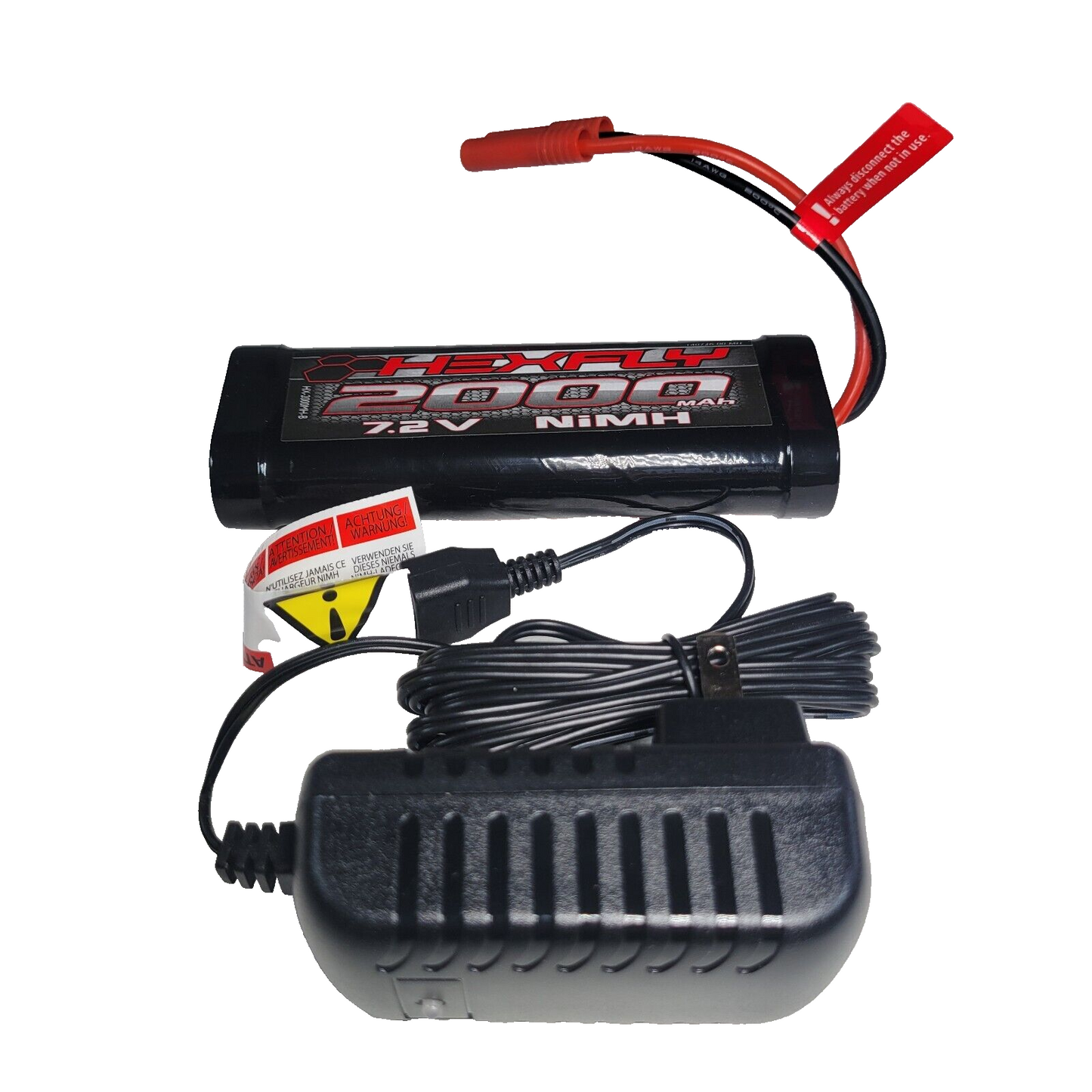 Redcat Lightning EPX Drift Hexfly 7.2V 2000mah Ni-MH Battery & Charger 5-7 Cell