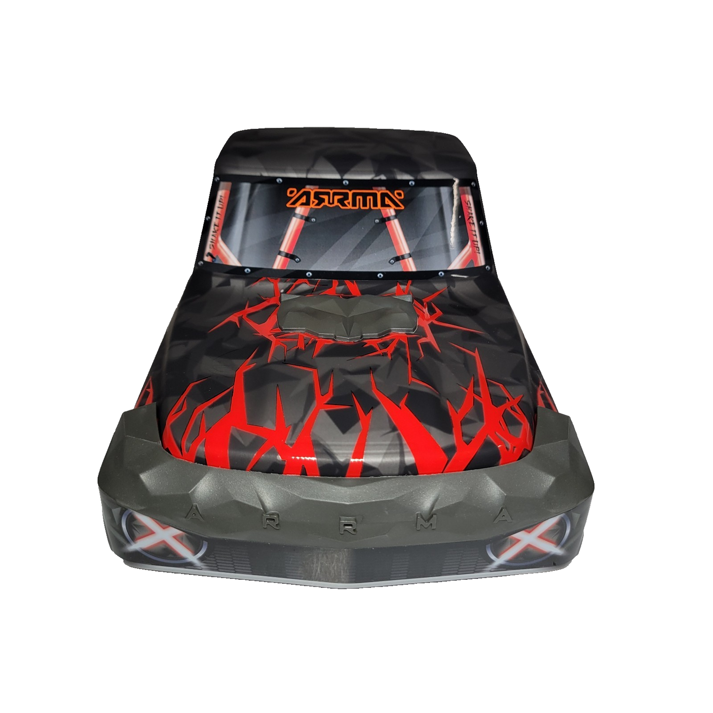 Arrma Quake 1/10 Red Black Body Shell Lid Factory Painted Decaled ARA-2897