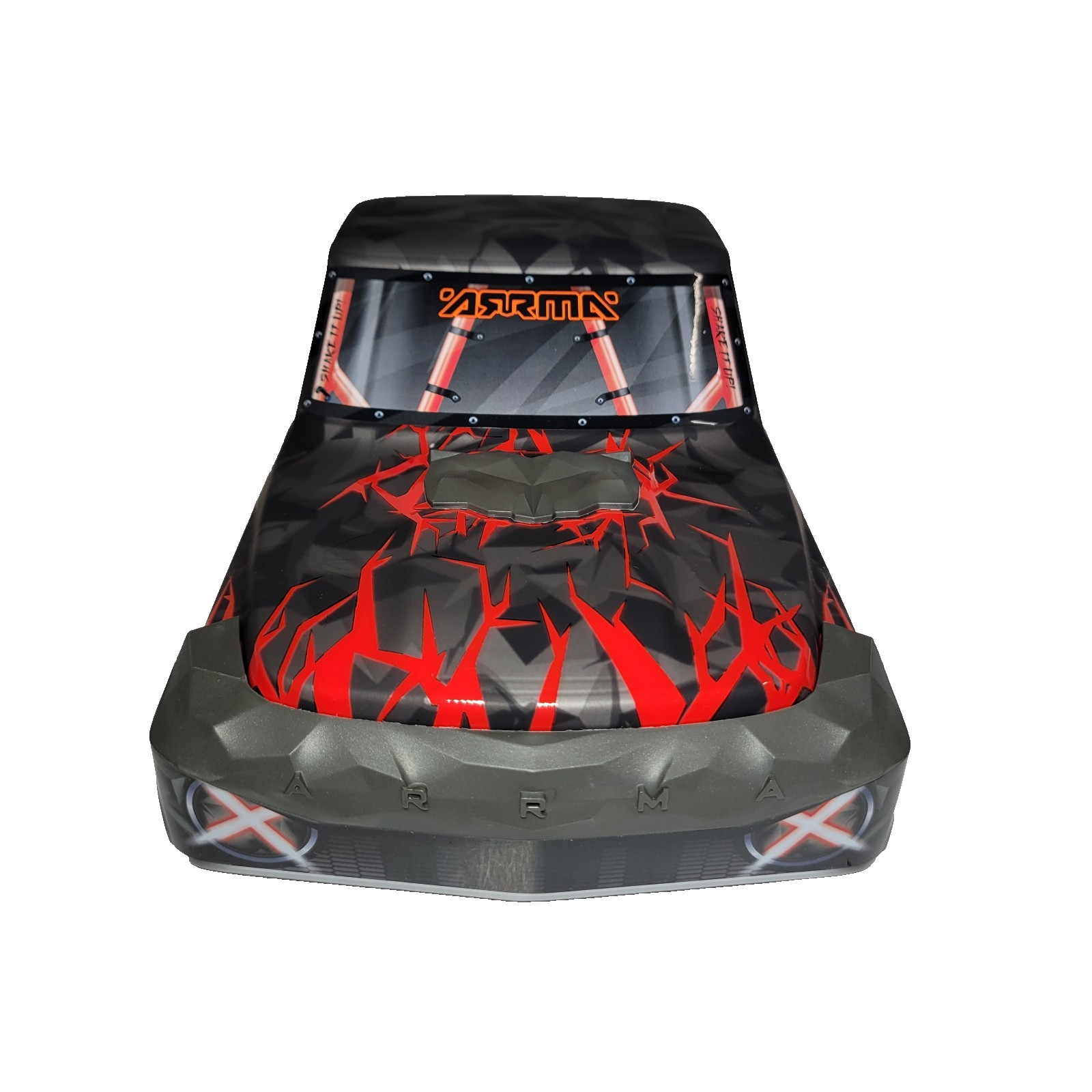 Arrma Quake 1/10 Red Black Body Shell Lid Factory Painted Decaled ARA-2897