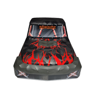 Arrma Quake 1/10 Red Black Body Shell Lid Factory Painted Decaled ARA-2897