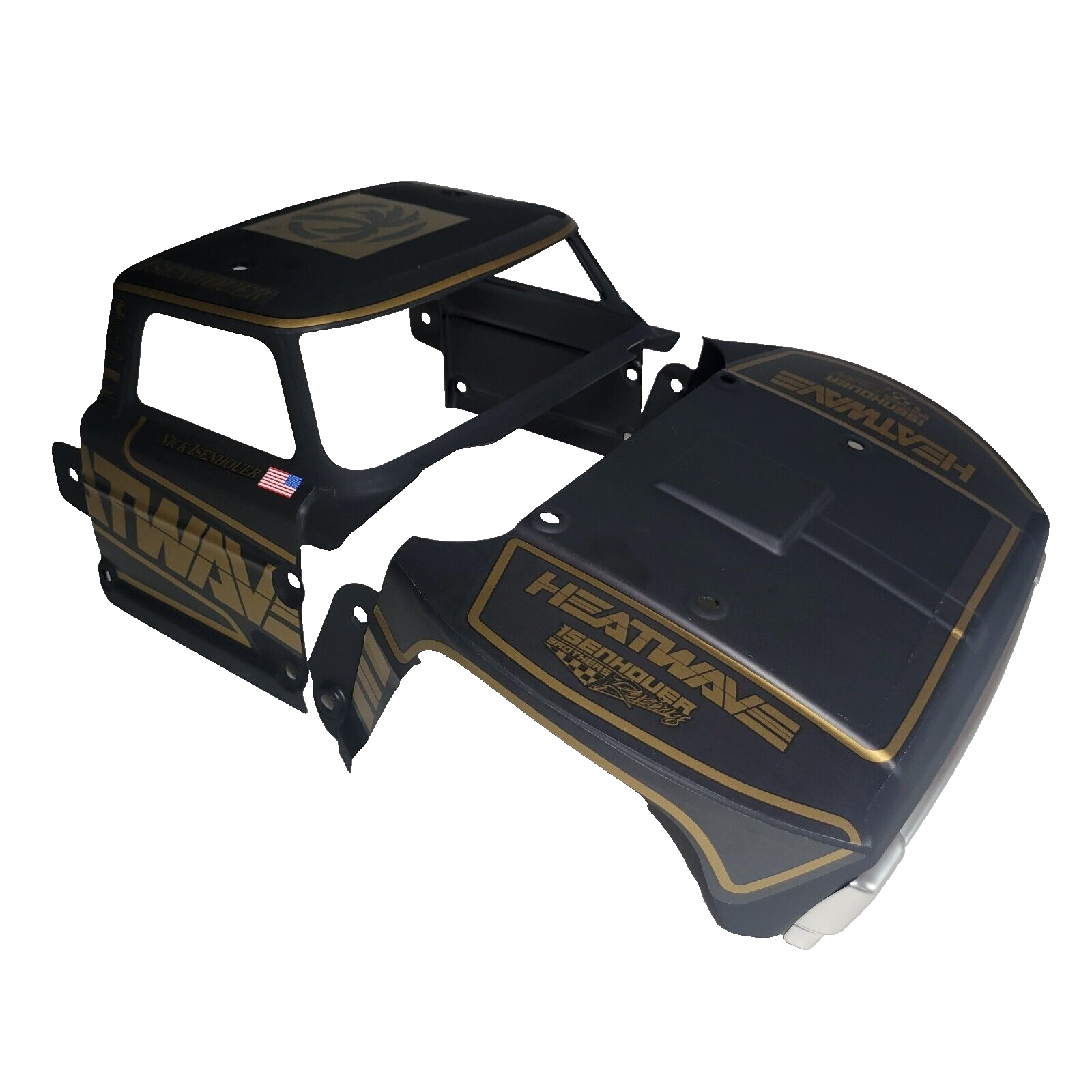 Losi Baja Rey 2.0 F100 HeatWave Body Factory Painted Black Gold & Led Lights